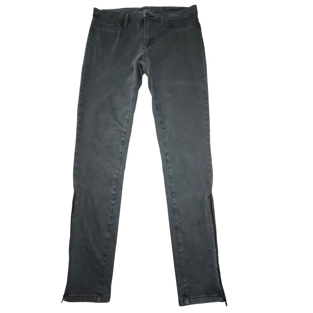 BLANKNYC Skinny Jeans Denim Pants Ankle Zip Charcoal Gray Women's Size 30 - Picture 2 of 15